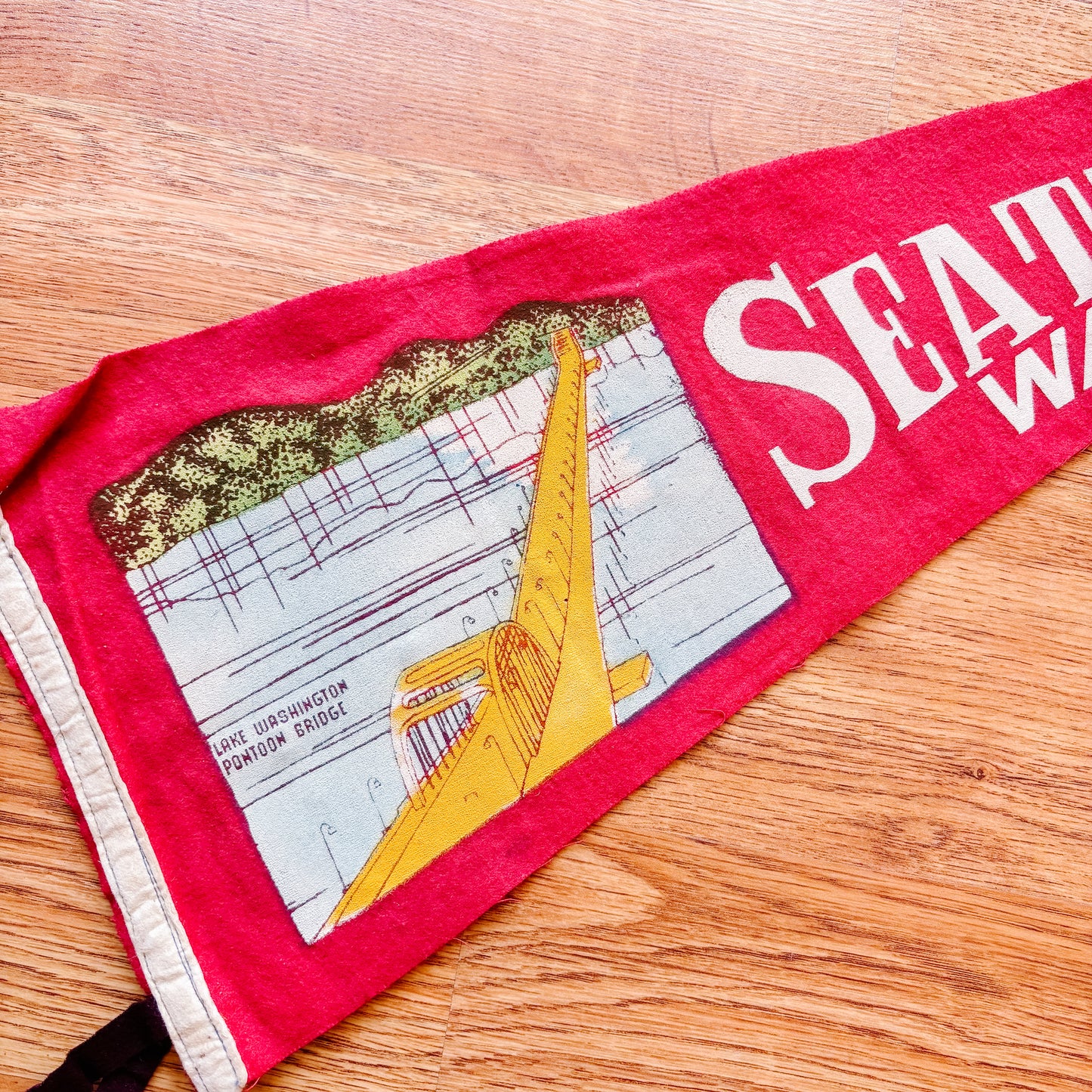 Seattle Washington Red Felt Pennant