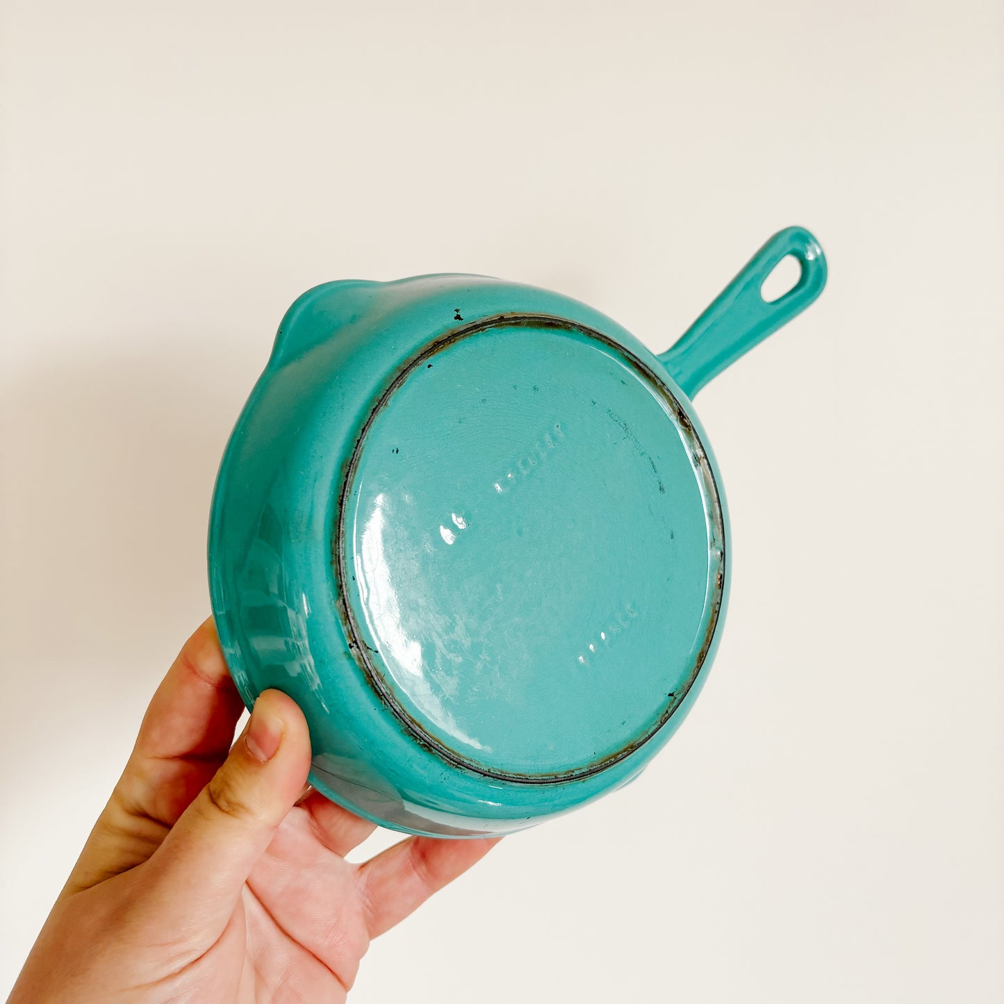 Le Creuset Paris Blue Enamelled Cast Iron Egg Pan #16