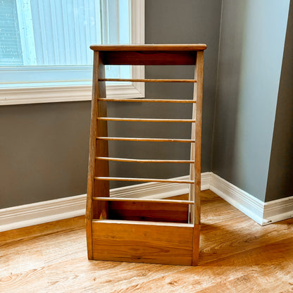 Wooden Rack for Textiles or Magazines - St. Jacobs Mennonite Quilts