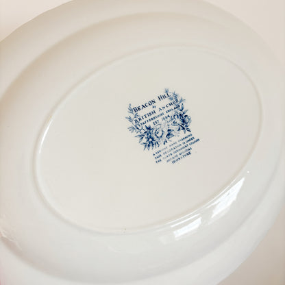 Beacon Hill by British Anchor England Blue Floral Serving Plate and Bowl