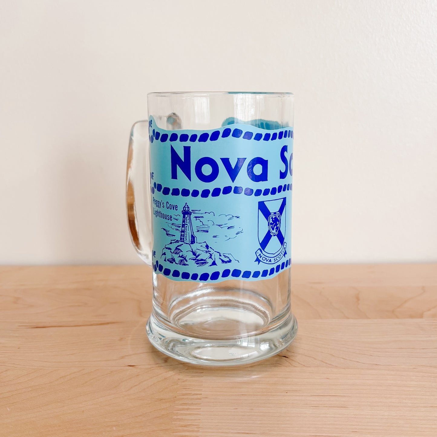 Beer Stein - Nova Scotia Blue and Navy Provincial Glassware