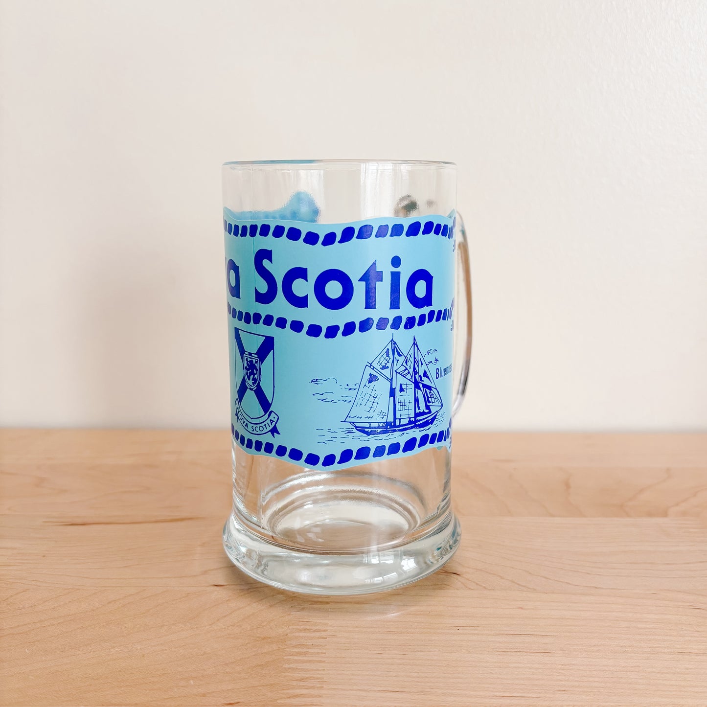 Beer Stein - Nova Scotia Blue and Navy Provincial Glassware