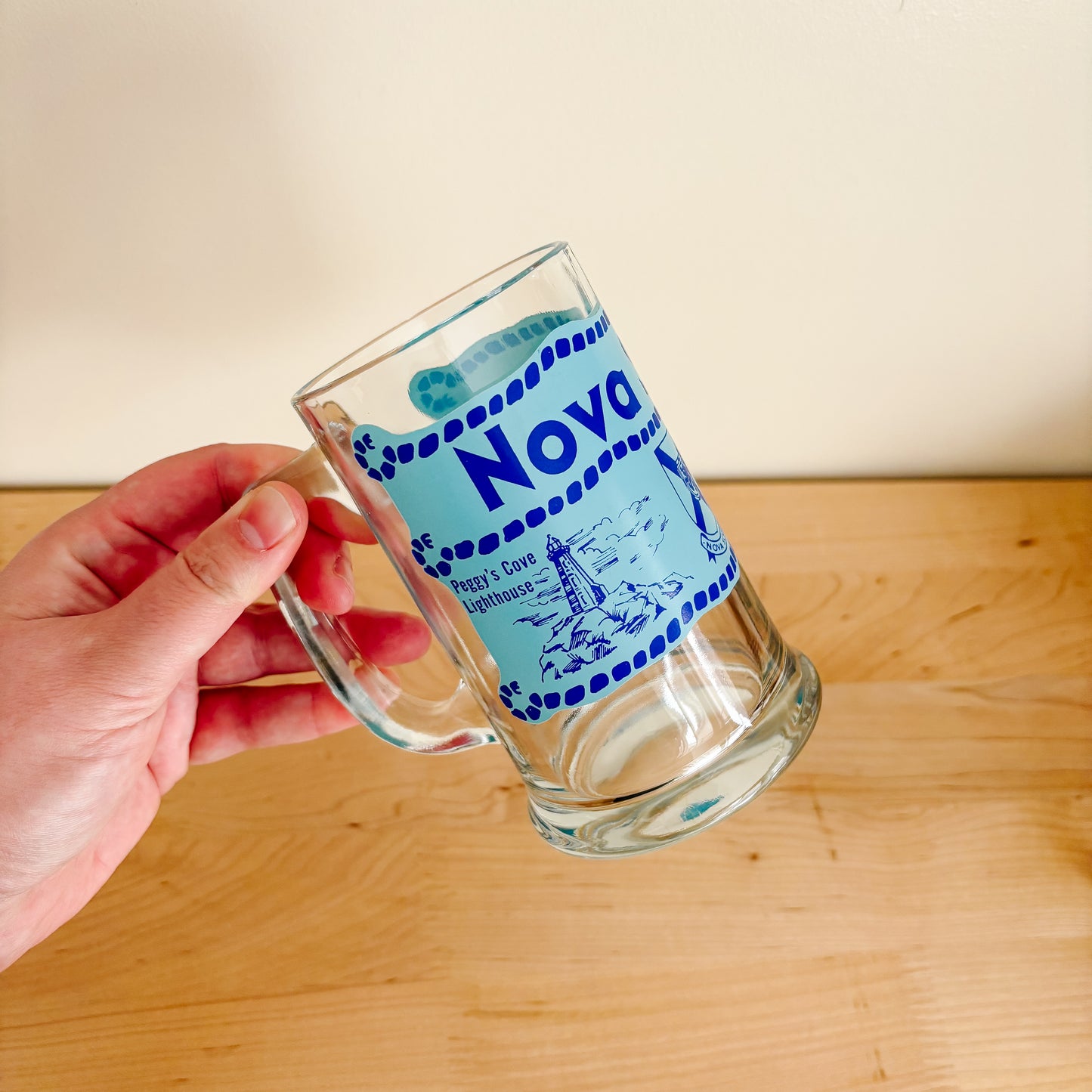 Beer Stein - Nova Scotia Blue and Navy Provincial Glassware