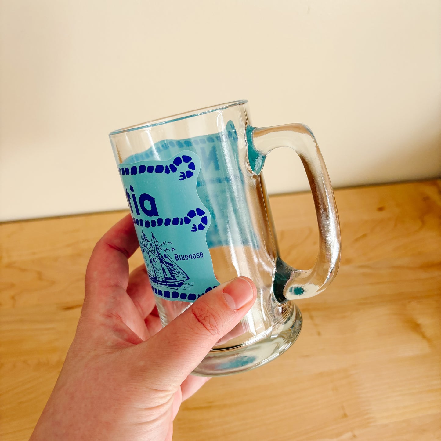 Beer Stein - Nova Scotia Blue and Navy Provincial Glassware