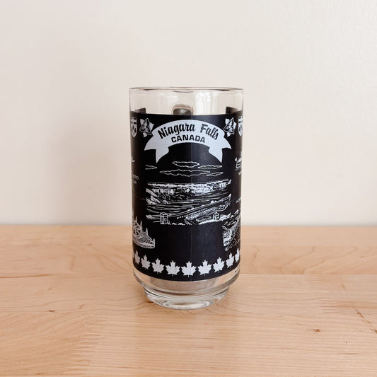 Beer Stein - Niagara Falls Tourist Landmarks Matte Black Glassware