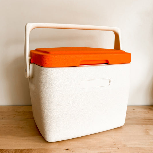 Coleman 5272 Cream & Orange Can Cooler - Made in Canada!