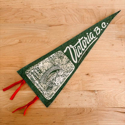 Victoria British Columbia Green Felt Pennant