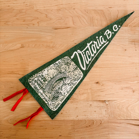 Victoria British Columbia Green Felt Pennant