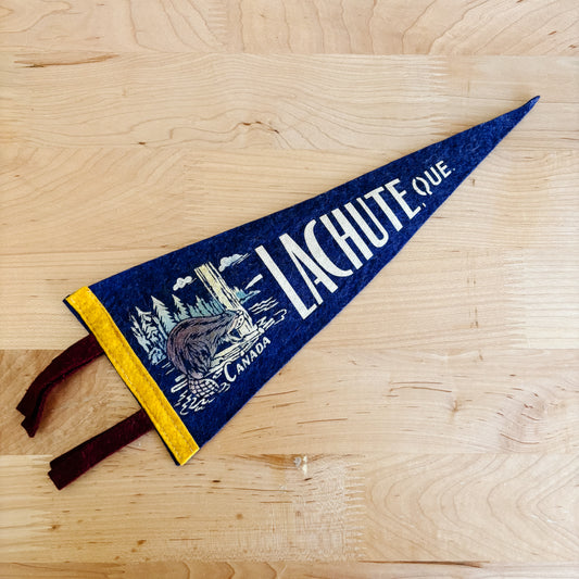 Lachute Quebec Blue Felt Pennant
