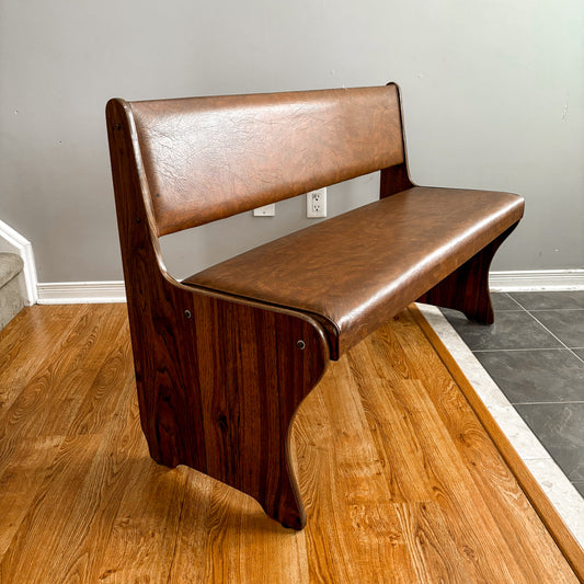 Retro Vinyl Banquette Bench Seat