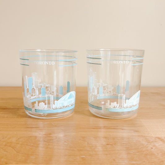 1990s Acrylic Toronto Skyline Tumblers (set of 2)