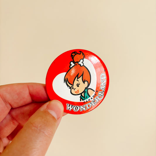 Pinback Button - Canada's Wonderland Pebbles Flintstone