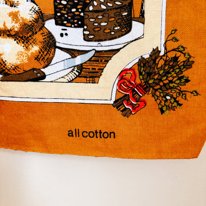 Vintage Cotton Tea Towel - Old English Farmhouse Recipes