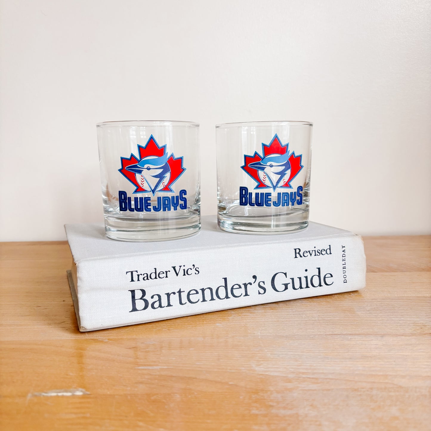Vintage Anchor Hocking Toronto Blue Jays Logo Glasses - Set of 2