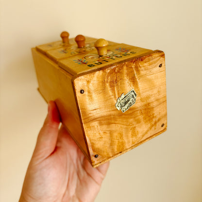 Vintage Wooden Sewing Notions Storage Drawers