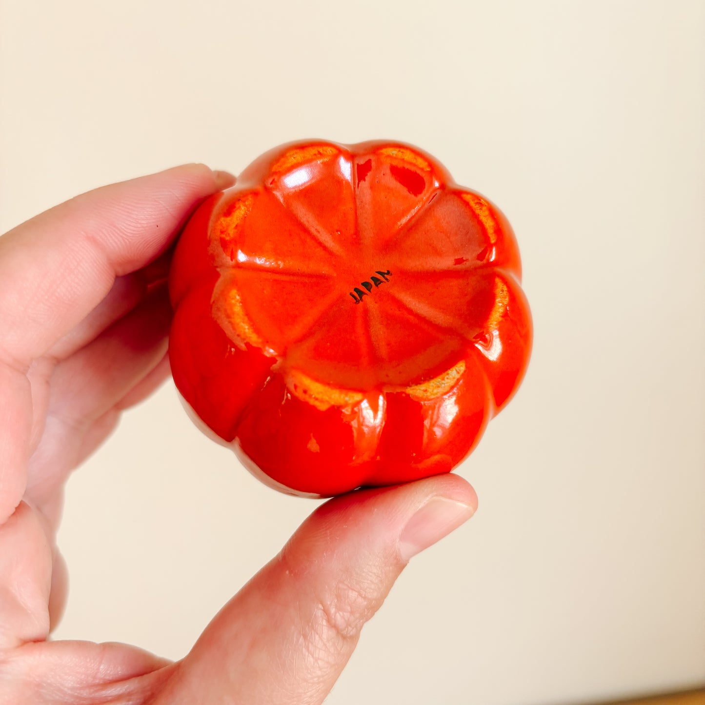 Ceramic Tomato Sugar Bowl with Lid and Spoon MCM Japan