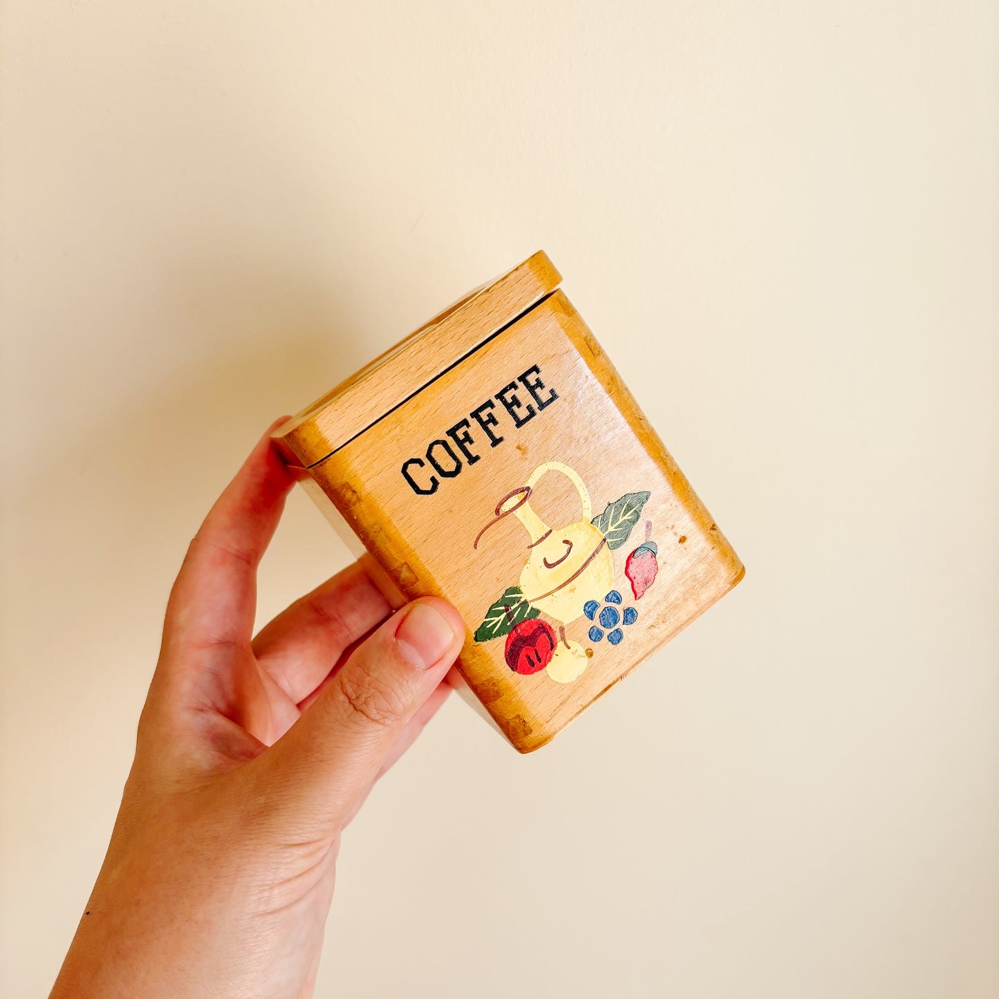 Wooden Coffee and Sugar Storage Boxes - Made in Japan