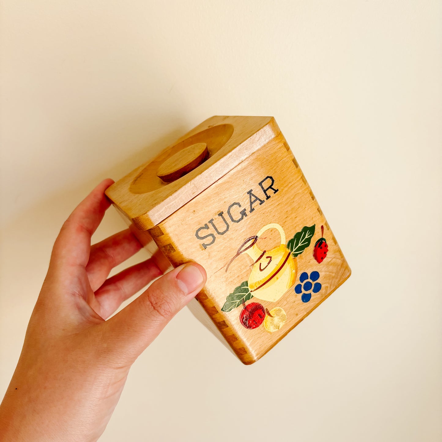Wooden Coffee and Sugar Storage Boxes - Made in Japan