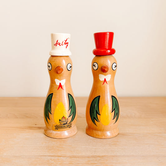 Salt & Pepper Shakers - Wooden Birds Waterloo QC