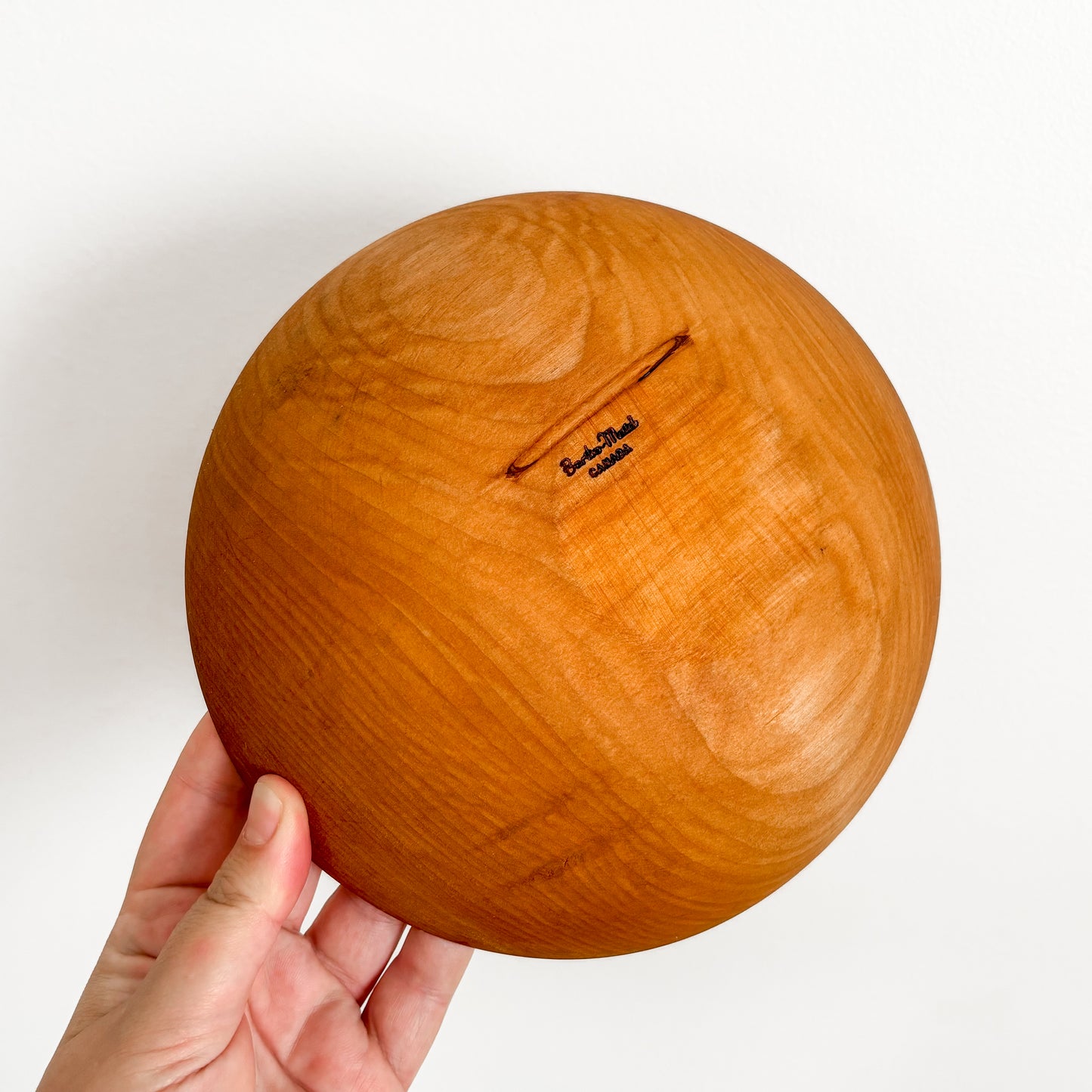 Midcentury Baribocraft Baribo-Maid Wooden Mixing Bowl (Medium Size)