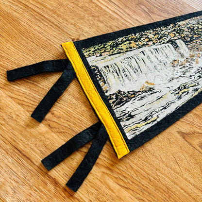 Niagara Falls Ontario 1950s Black Felt Pennant