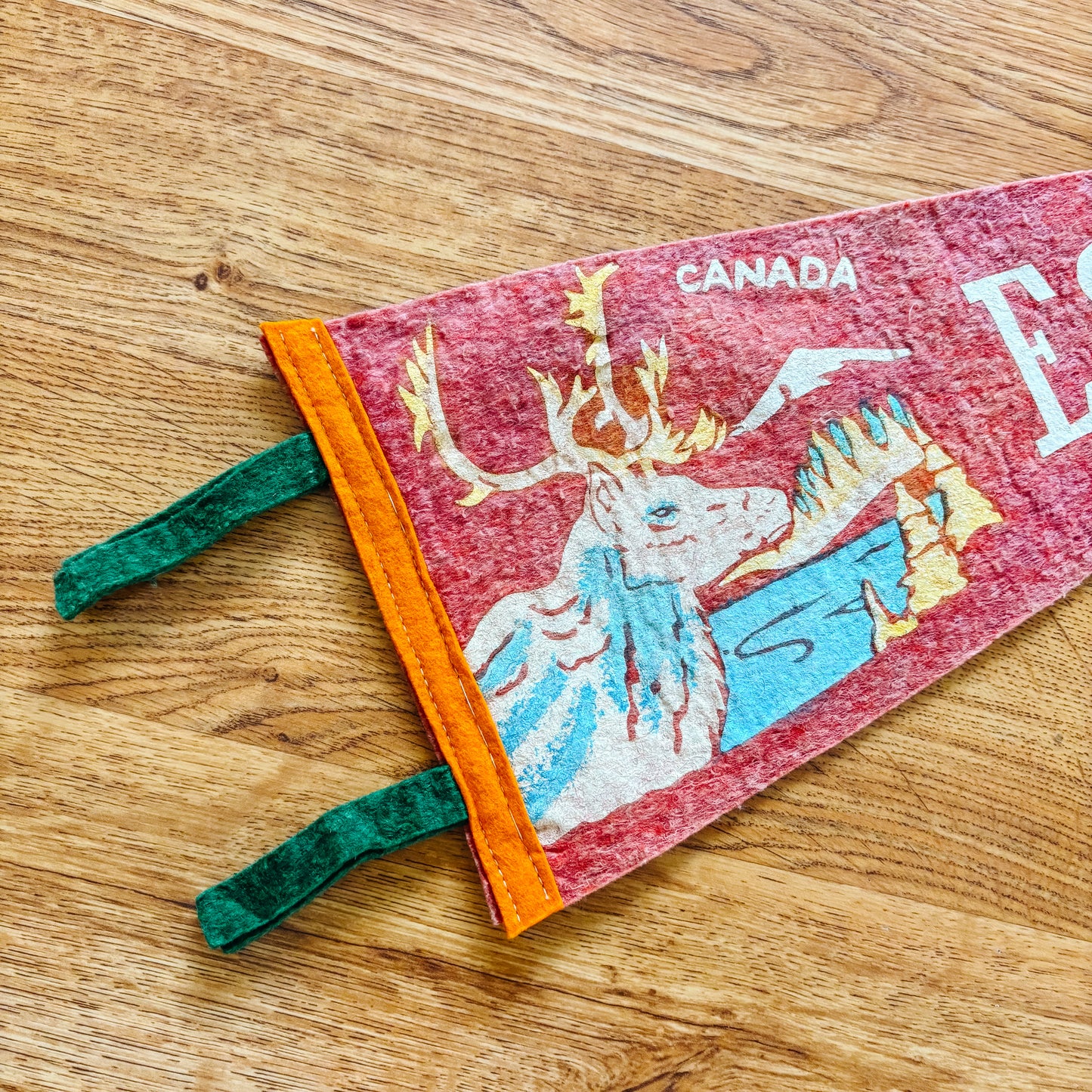 Essex County Ontario 1950s Red Felt Pennant