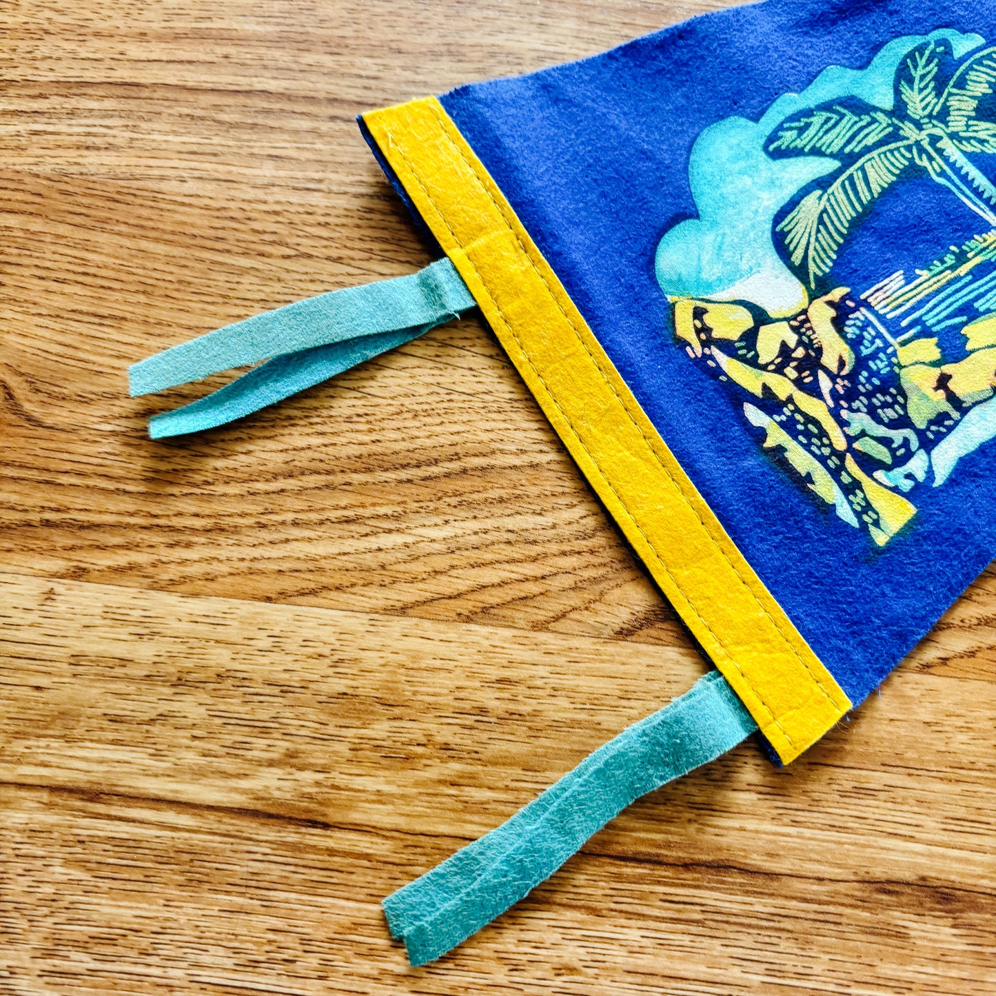 Puerto Rico 1950s Blue Felt Pennant
