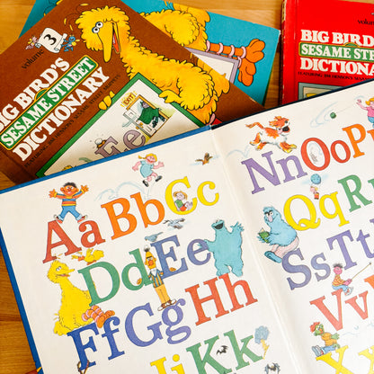 Big Bird's Sesame Street Dictionary Books 1981 (Complete Set Vols. 1-8)