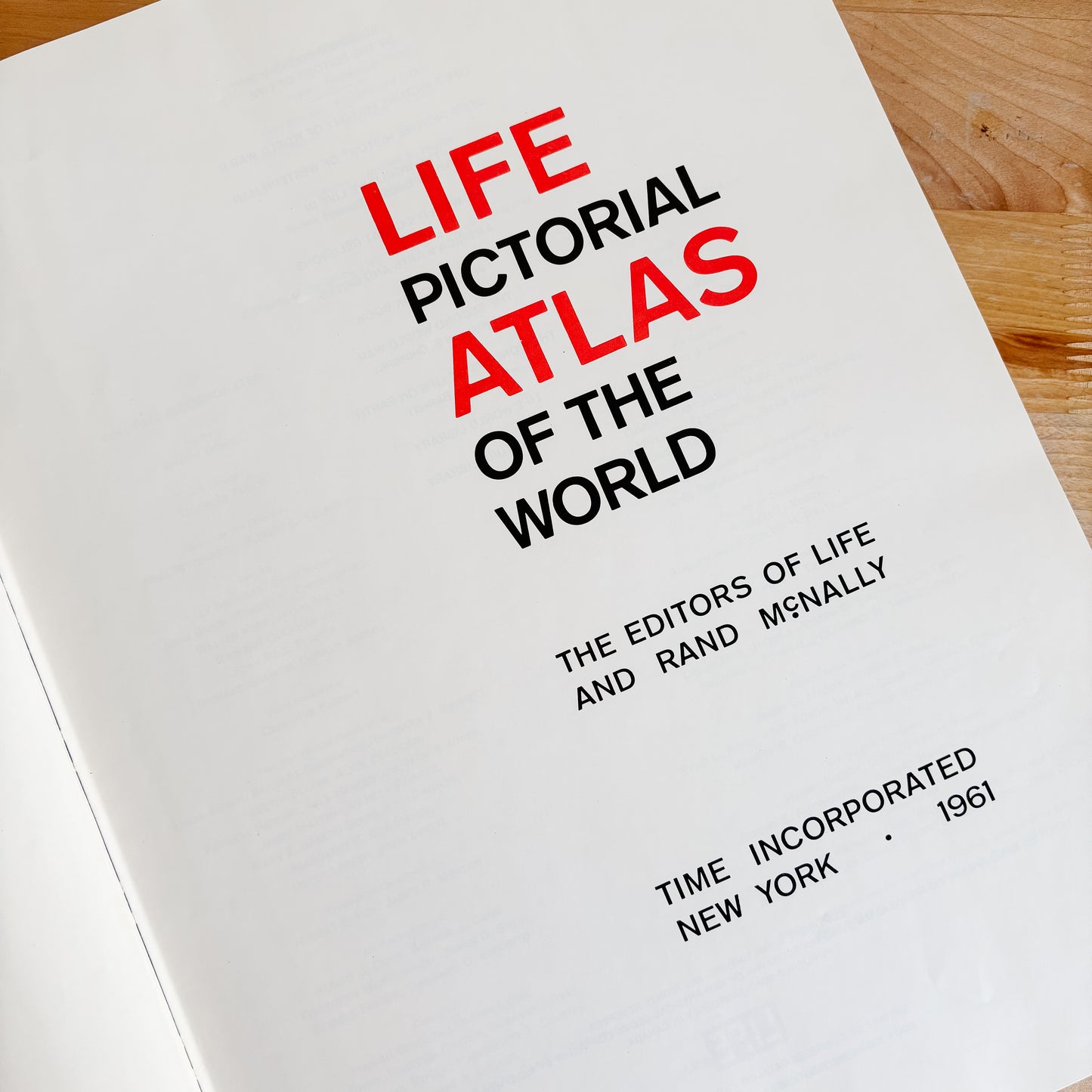 Life Rand McNally Pictorial Atlas - Hardcover, 1961