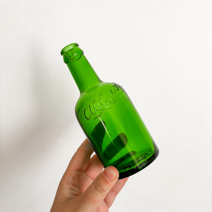 Apothecary Bottle - Allan's Beverages Green Glass