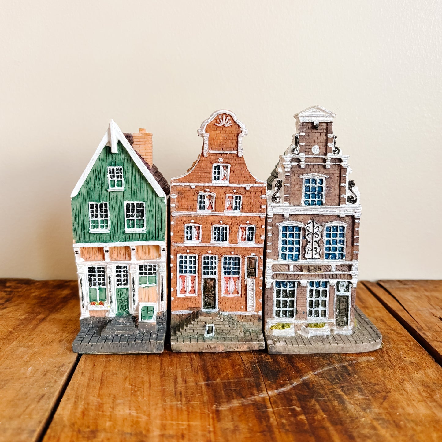 Miniature Dutch Amsterdam Canal Houses by Blokker - Set of 3