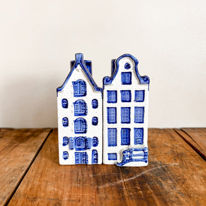 Delft Blue Amsterdam Canal Houses - Salt & Pepper Elesva Shaker Set