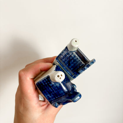 Delft Blue Amsterdam Canal Houses - Salt & Pepper Ornate Roof Shaker Set