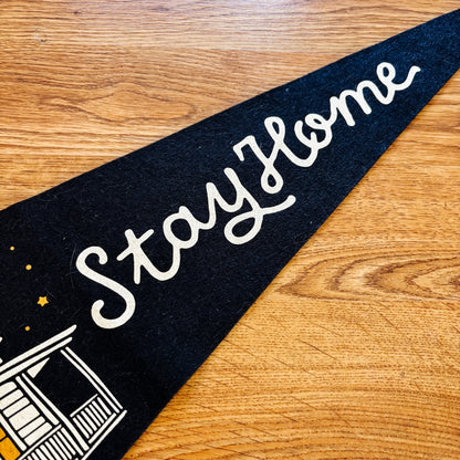 American Football Stay Home Felt Pennant by Oxford Pennant
