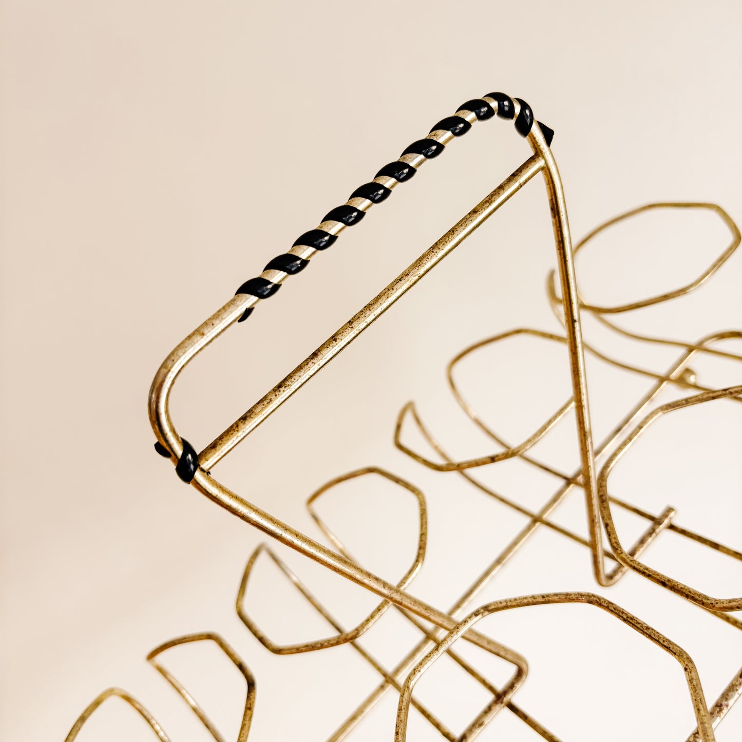 MCM Gold Leaf Highball Glasses with Caddy (Set of 8)