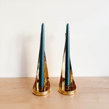 Partylite Hampton Brass Taper Candle Holders (set of 2)