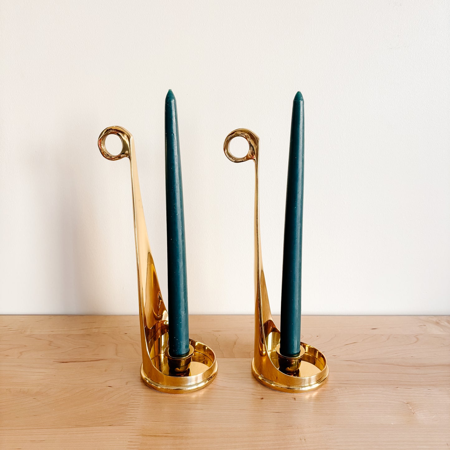 Partylite Hampton Brass Taper Candle Holders (set of 2)