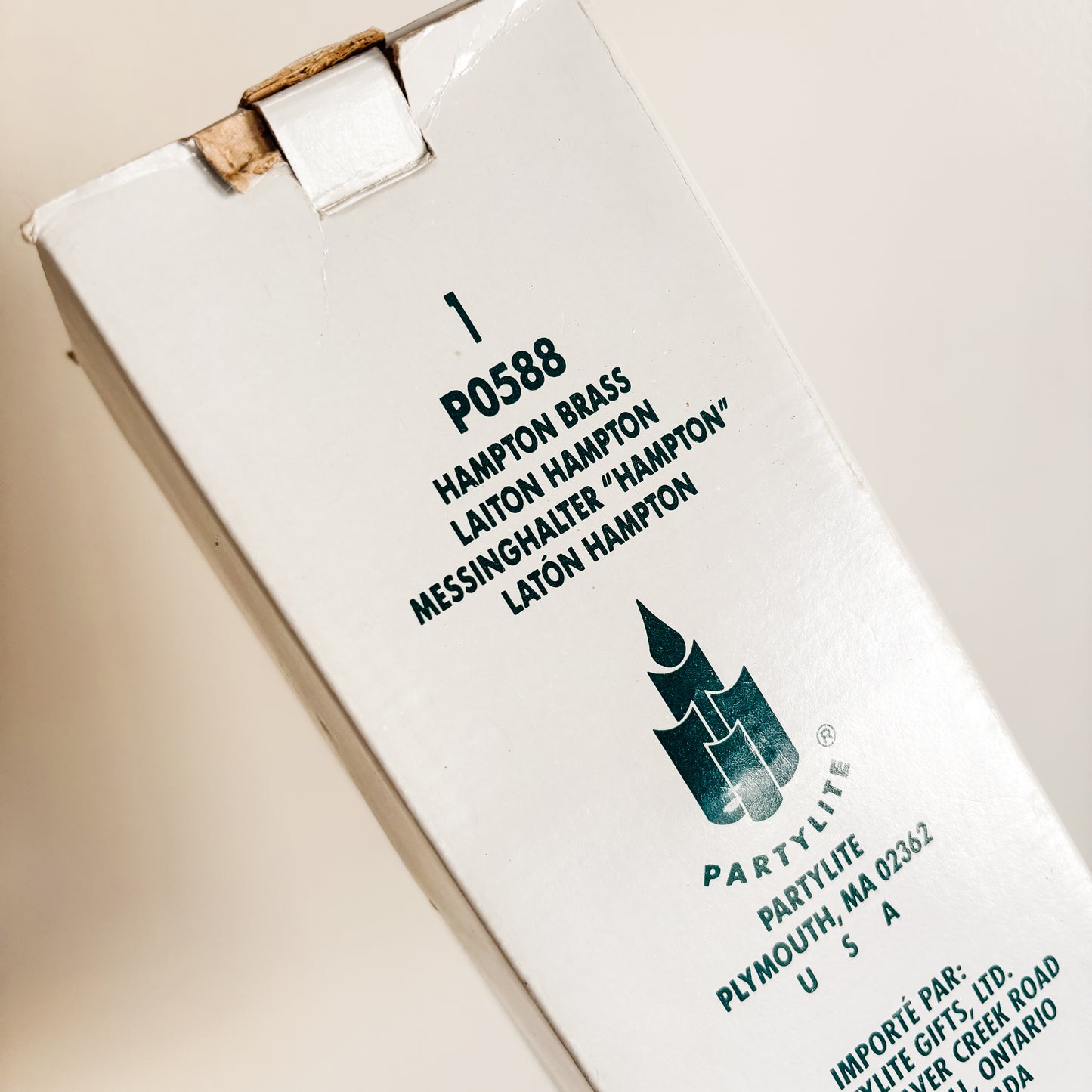 Partylite Hampton Brass Taper Candle Holders (set of 2)