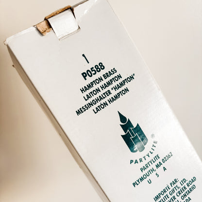 Partylite Hampton Brass Taper Candle Holders (set of 2)