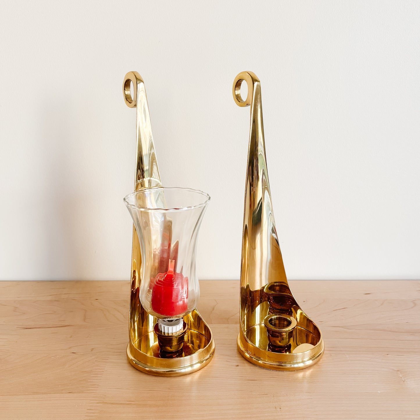 Partylite Hampton Brass Taper Candle Holders (set of 2)