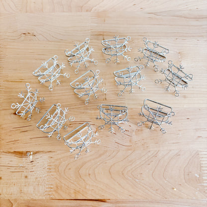 Holt Renfrew Wire Napkin Rings - Snowflakes 3 (set of 12)