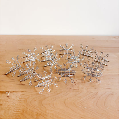 Holt Renfrew Wire Napkin Rings - Snowflakes 3 (set of 12)