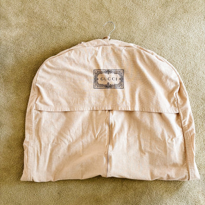 Gucci Cotton Fabric Zippered Garment Travel Bag