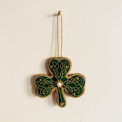 Ornament - Gold and Green Irish Shamrock
