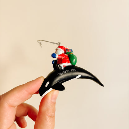 Ornament - Tofino BC Santa with Orca
