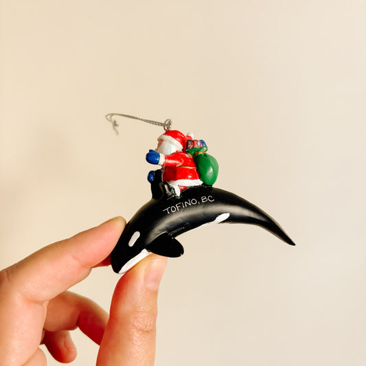 Ornament - Tofino BC Santa with Orca