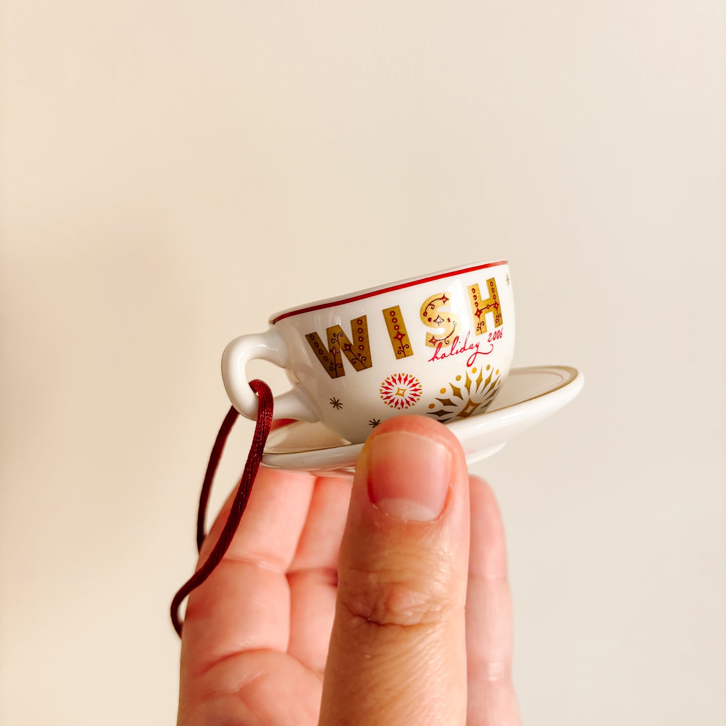 Ornament - Starbucks Holiday 2006 Mug and Saucer