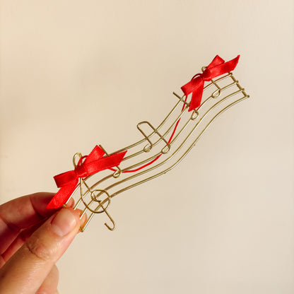 Ornament - Gold Music Notes and Saxophone (set of 4)