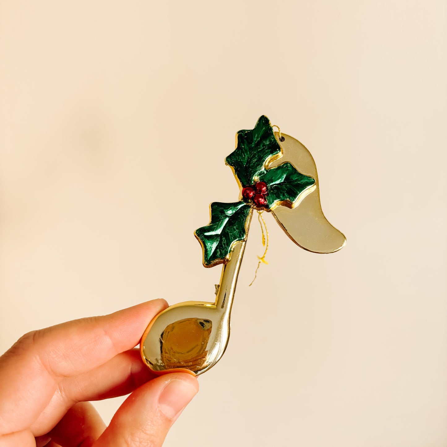 Ornament - Gold Music Notes and Saxophone (set of 4)