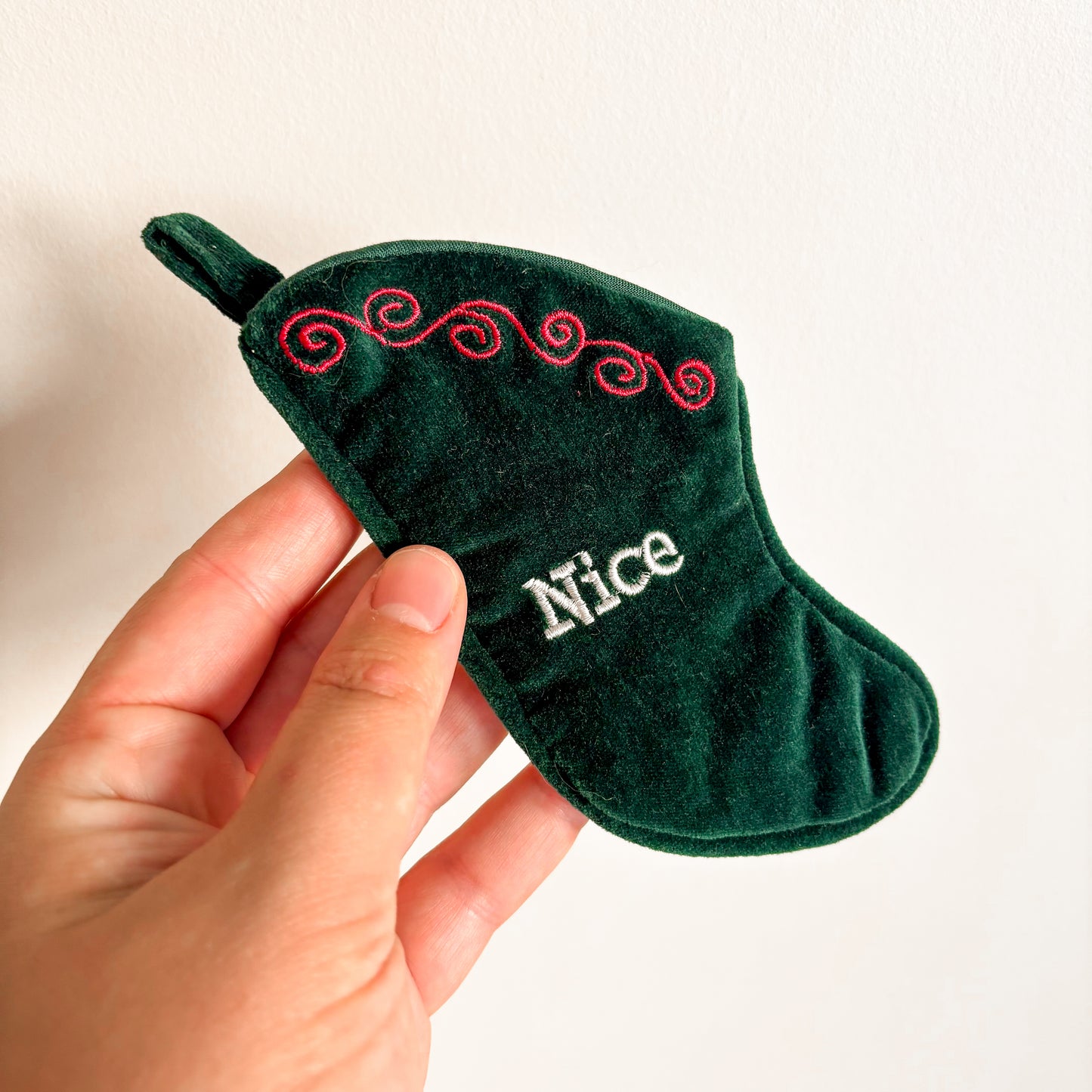 Ornament - Naughty and Nice Fabric Stockings